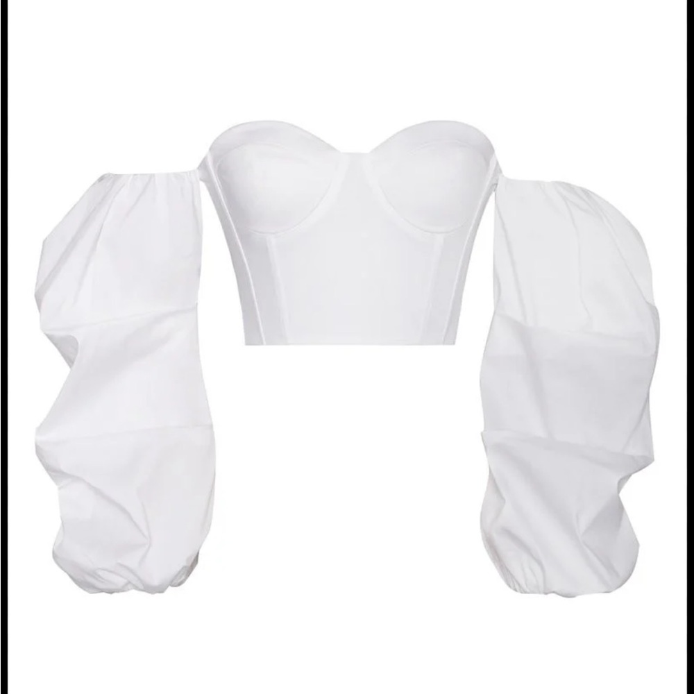 Elegant White Off-Shoulder Crop Top
